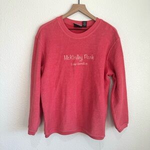 Pennant Sportswear Women's Medium Mckinley Park Minnesota Sweatshirt Ribbed Pink